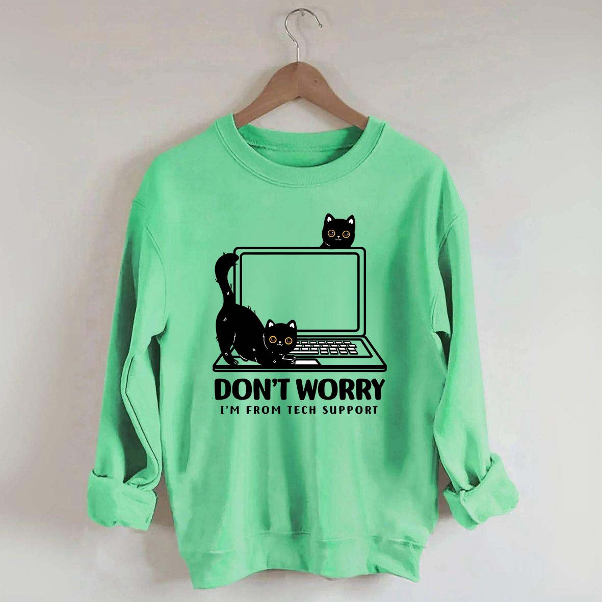 Don't Worry I'm From Tech Support Cat Sweatshirt