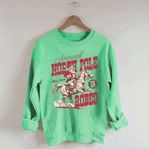 Annual North Pole Rodeo Western Christmas Sweatshirt