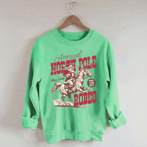 Annual North Pole Rodeo Western Christmas Sweatshirt
