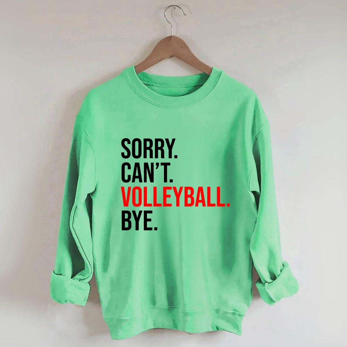 Sorry Can't Volleyball Bye Sweatshirt
