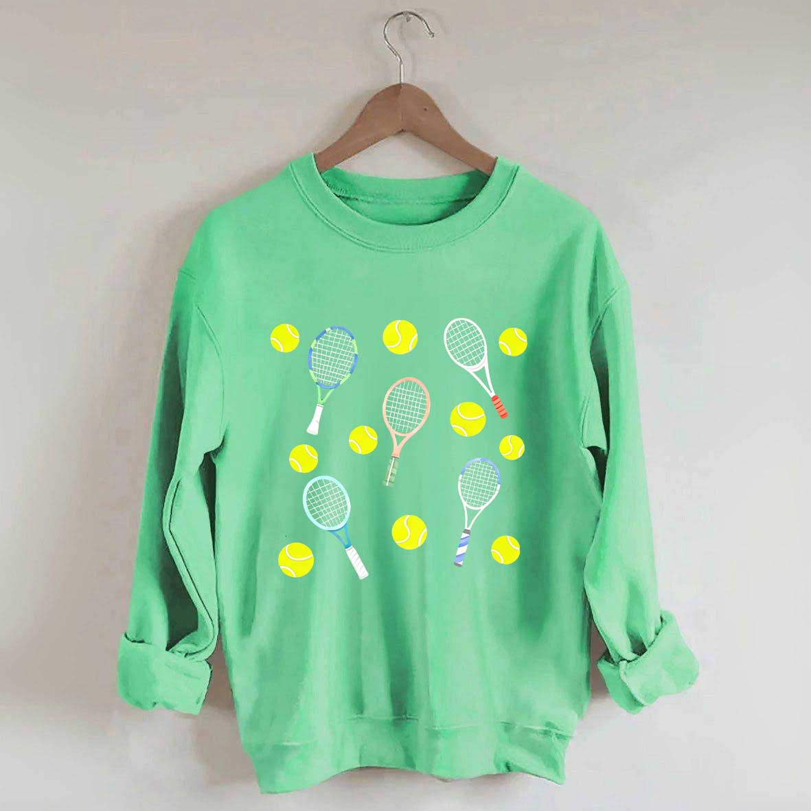 Tennis Balls & Tennis Racquets Sweatshirt