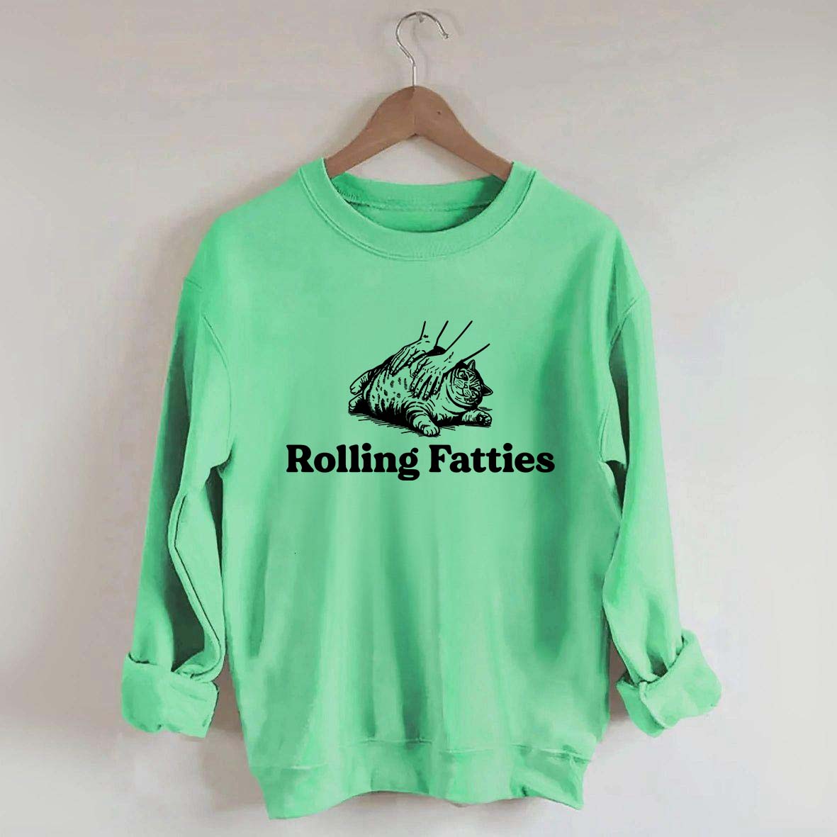 Cute Rolling Fatties Cat Sweatshirt