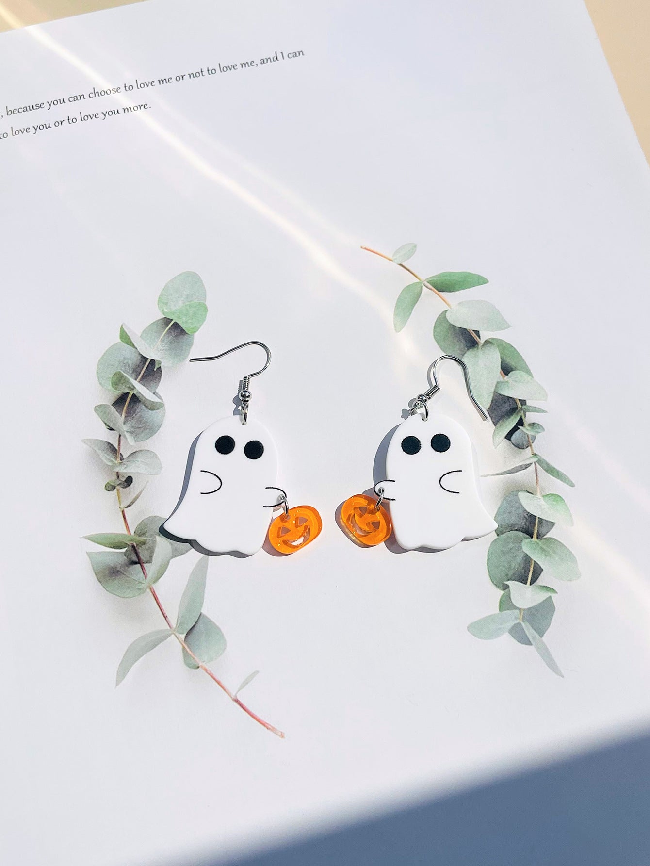 Cute Ghost Pumpkin Halloween Cartoon Earrings