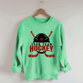 Custom Hockey Name Graphic Sweatshirt