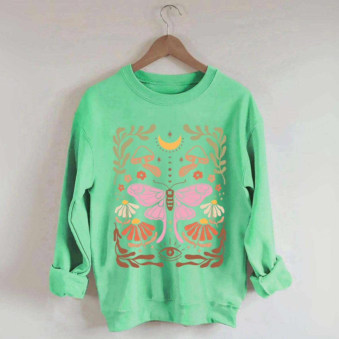 Luna Moth Floral Sweatshirt