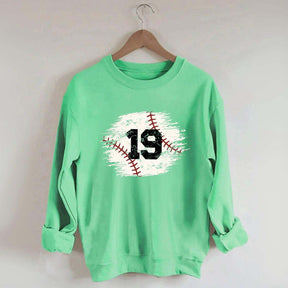 Custom Baseball Team Number Sweatshirt