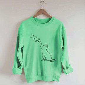 Cute Cat Fist Bump Lover Sweatshirt