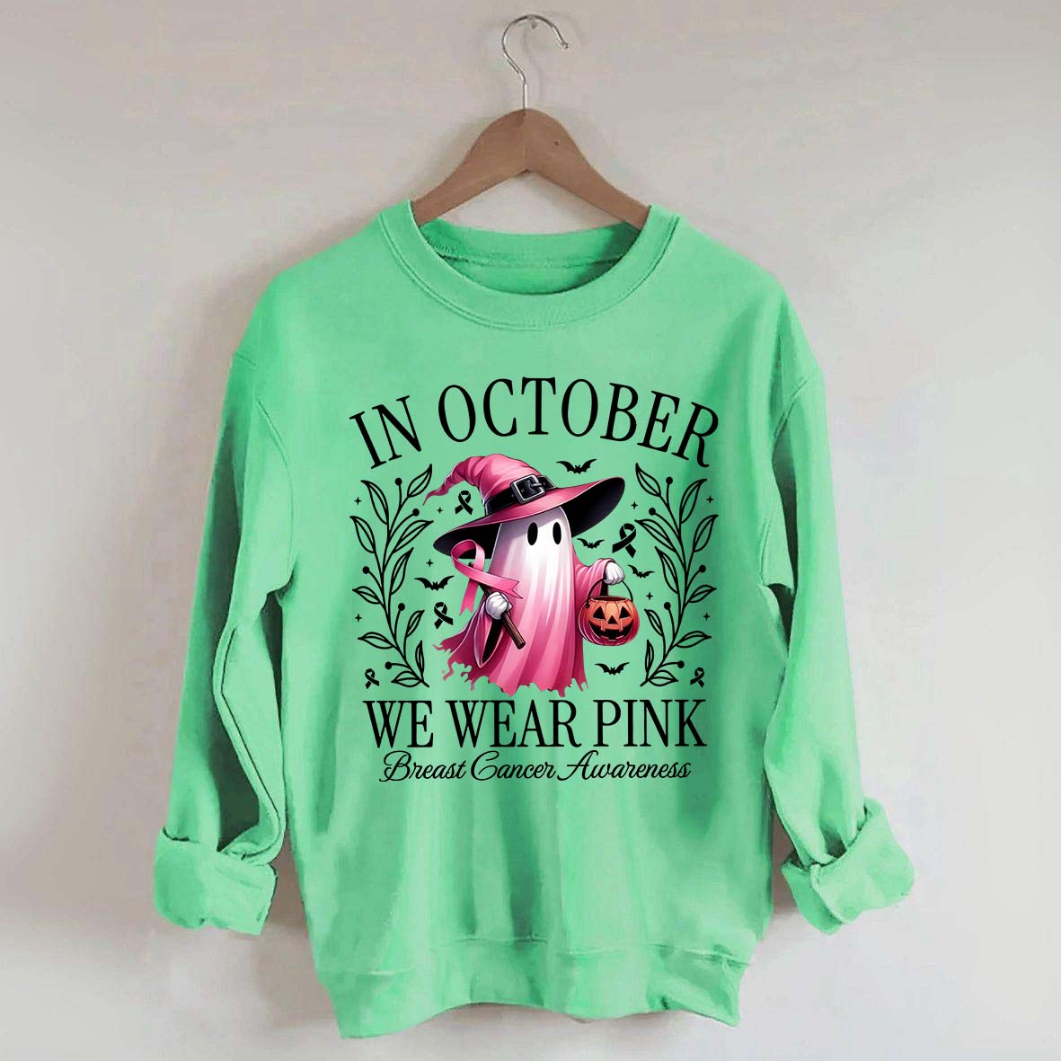 In October We Wear Pink Sweatshirt