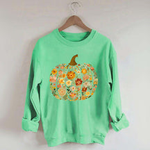 Boho Flowers Pumpkin Sweatshirt