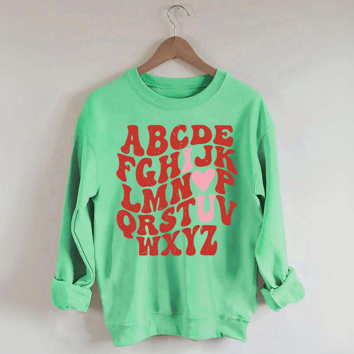 ABCs I Love You Valentines Sweatshirt