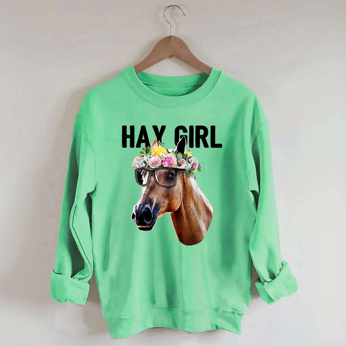Hay Girl Horse Lover Farmer Sweatshirt