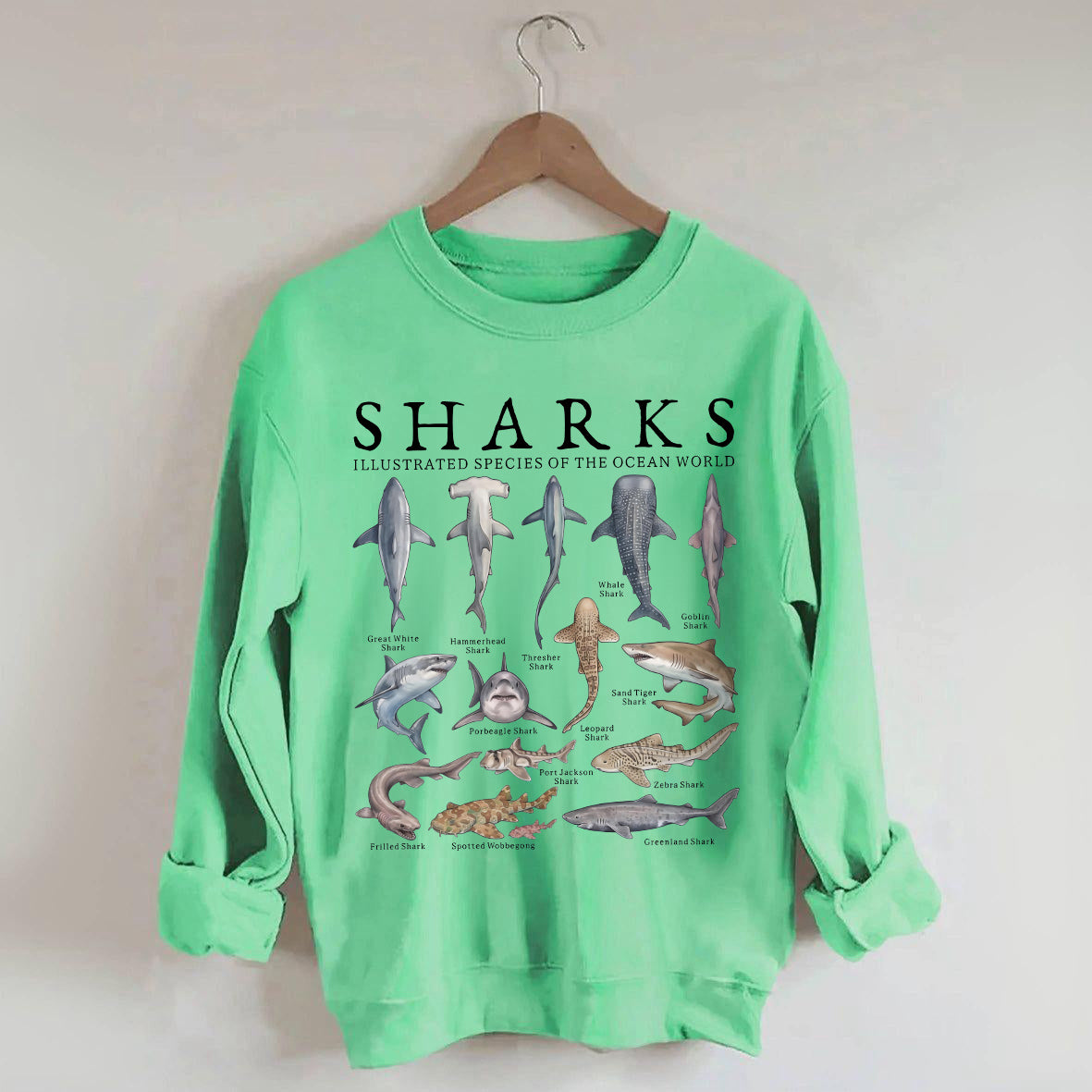 Vintage Shark Species Sweatshirt