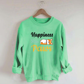 Happiness Has Paws Sweatshirt