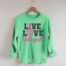 Live Love Volleyball Pink Sweatshirt
