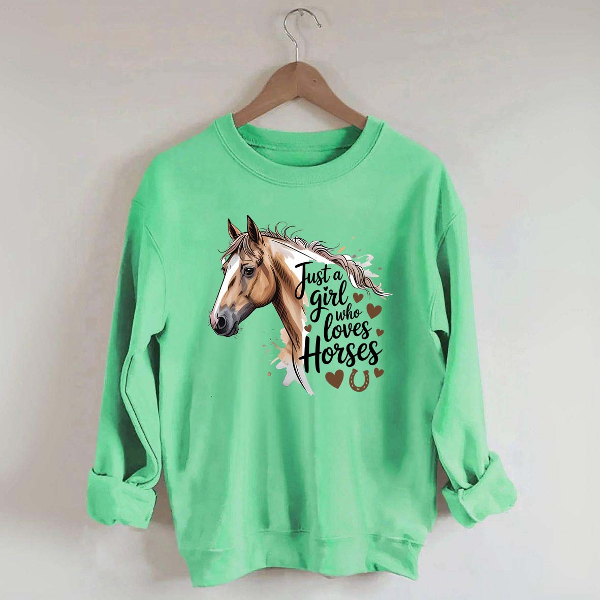 Just A Girl Who Loves Horses Farmer Sweatshirt