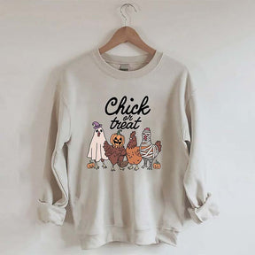 Chick Or Treat Halloween Chicken Sweatshirt