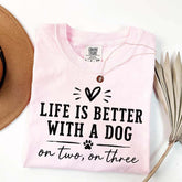 Retro Life Is Better With A Dog On Two On Three T-Shirt