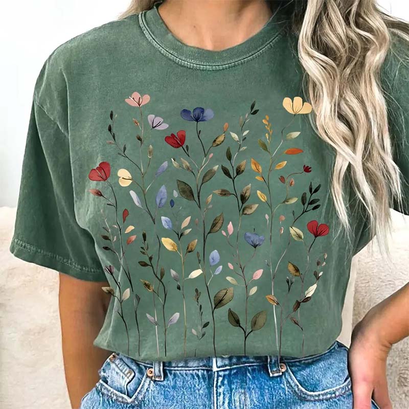 Comfort Colors Vintage Pressed Flowers T-Shirt