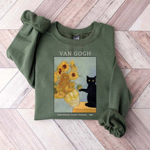 Van Gogh Black Cat Sweatshirt