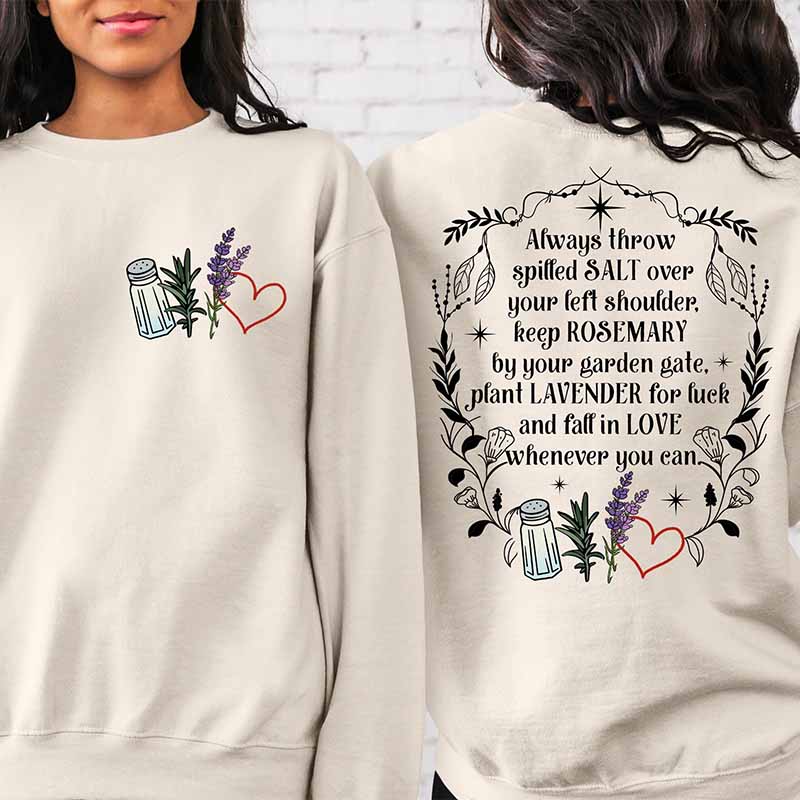 Salt Rosemary Lavender Love Halloween Sweatshirt