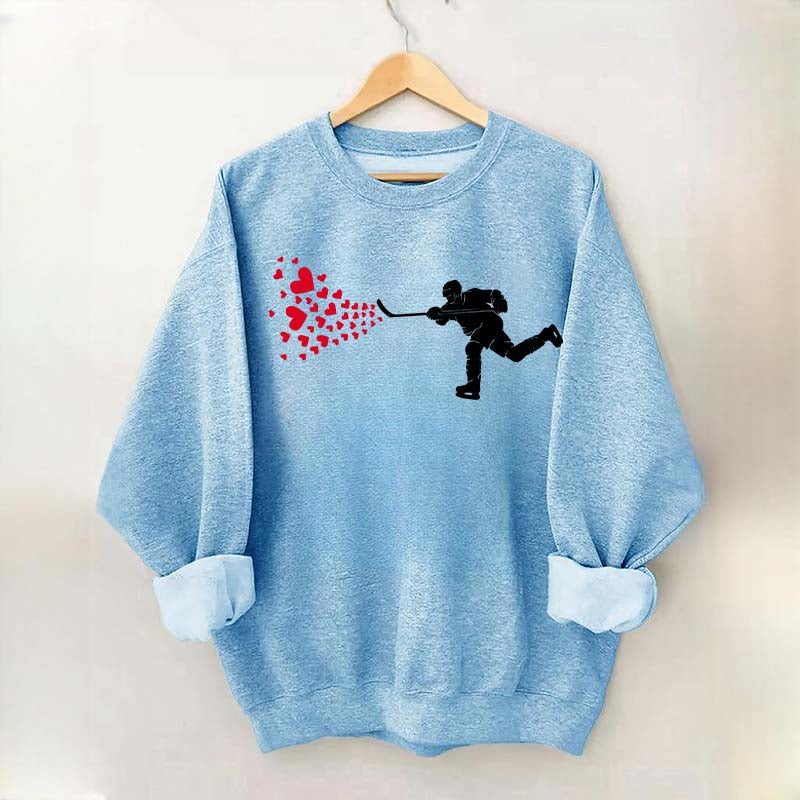 Ice Hockey Hearts Player Sweatshirt