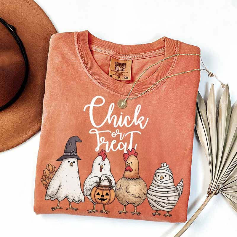 Chick Or Treat Cute Halloween T-Shirt