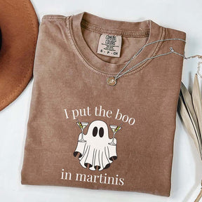 Funny Halloween I Put the Boo in Martinis T-Shirt