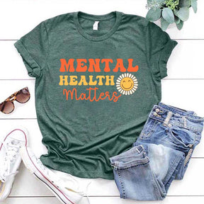 Mental Health Matters Psychologist Sunflower T-Shirt