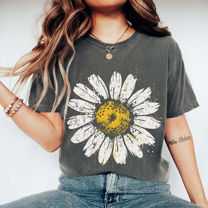 Boho Floral Daisy Graphic T-Shirt