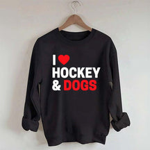 I Love Hockey & Dogs Sweatshirt