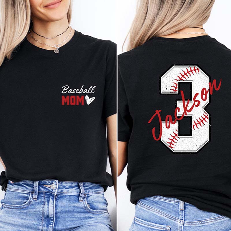 Personalized Baseball Gift for Mom T-Shirt