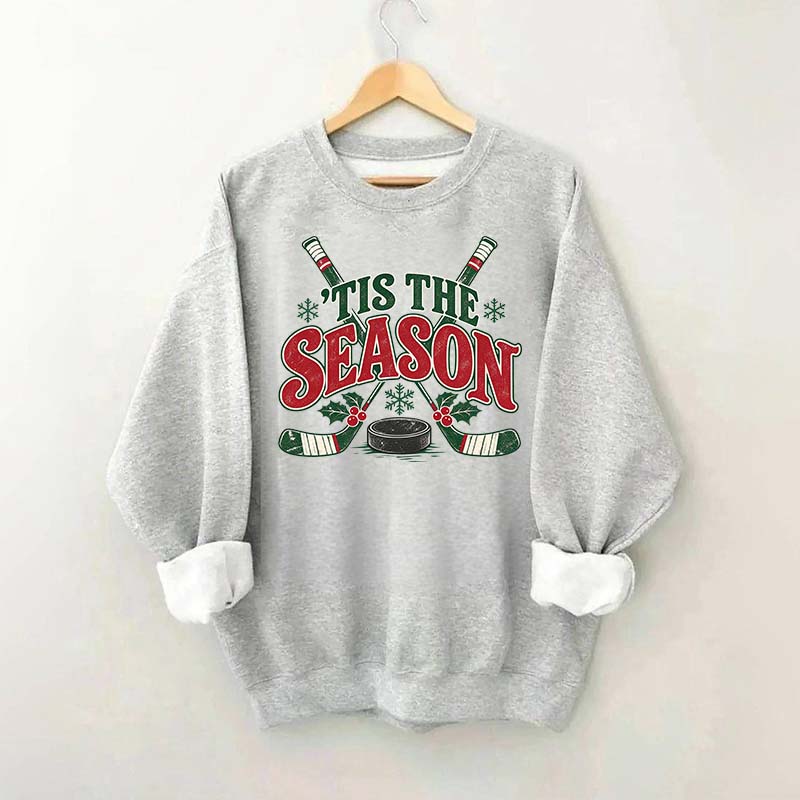Tis The Season Hockey Merry Christmas Sweatshirt