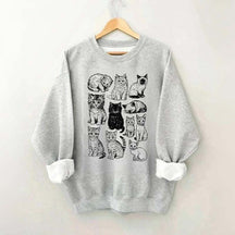 Retro Kitten Graphic Cat Sweatshirt
