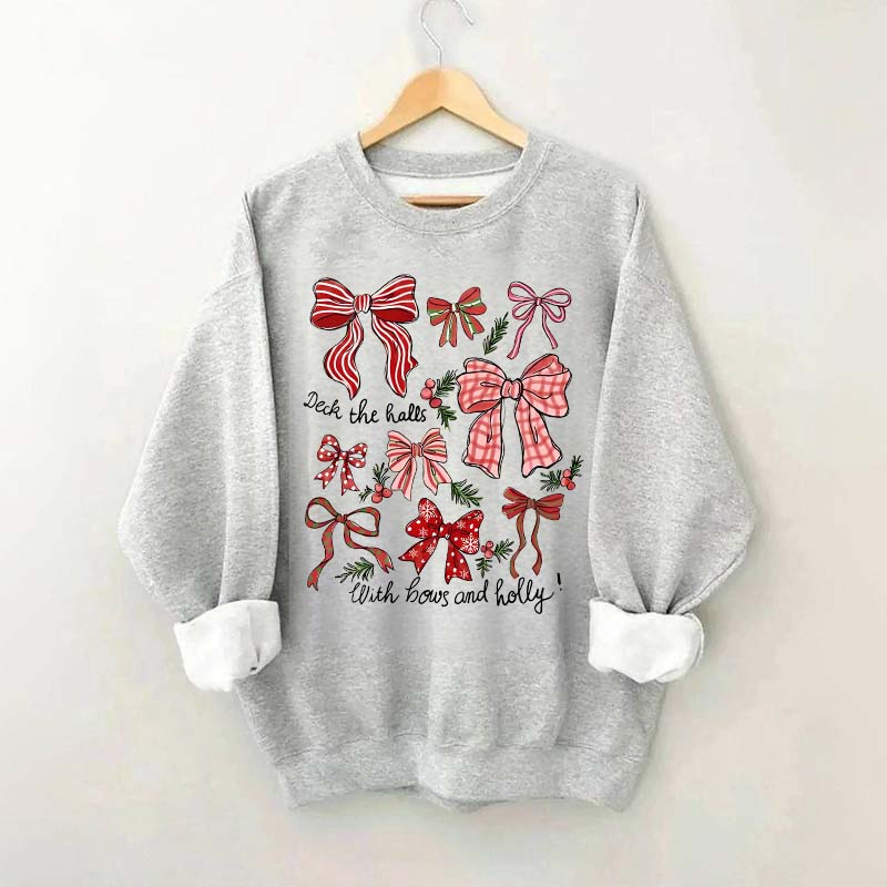 Christmas Coquette Bow Holiday Sweatshirt
