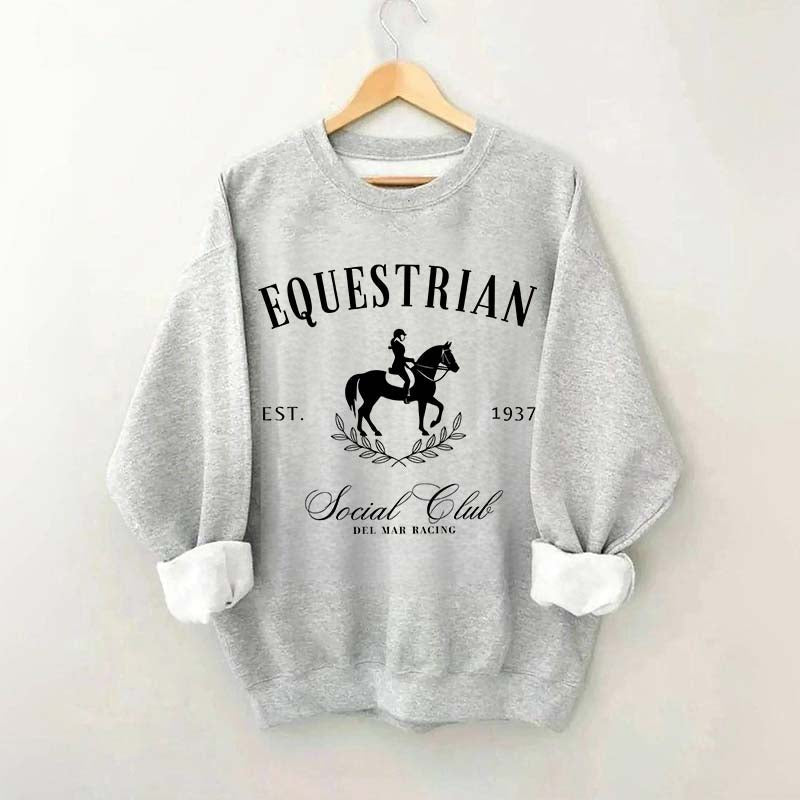 Custom Horse Equestrian Social Club Sweatshirt