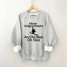 Old Man on Skis Sweasthirt