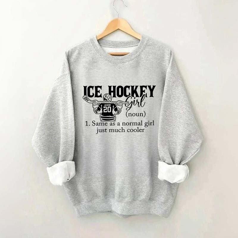 Personalized Hockey Girl Sweatshirt