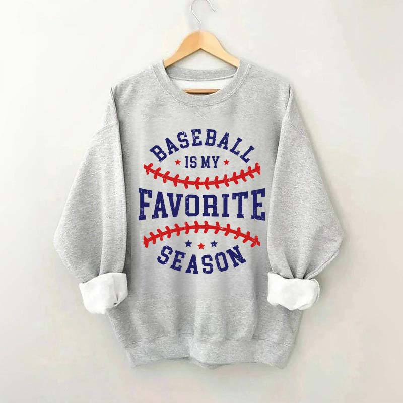 Retro Baseball Is My Favorite Season Sweatshirt