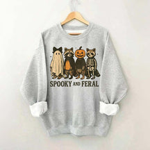 Cute Spooky and Feral Raccoon Sweatshirt