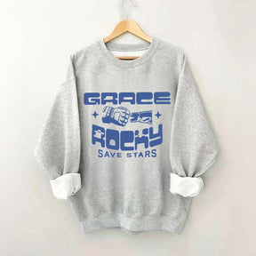 Grace Rocky Save Stars Book Lover Style Sweatshirt