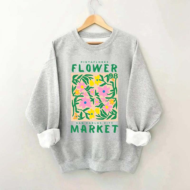 Boho  Pintaflores Floral Sweatshirt