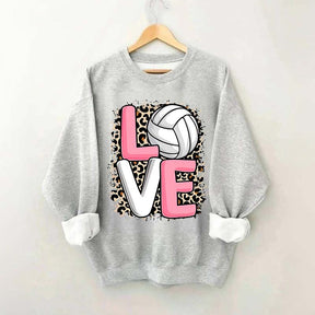 Leopard Print Love Volleyball Sweatshirt