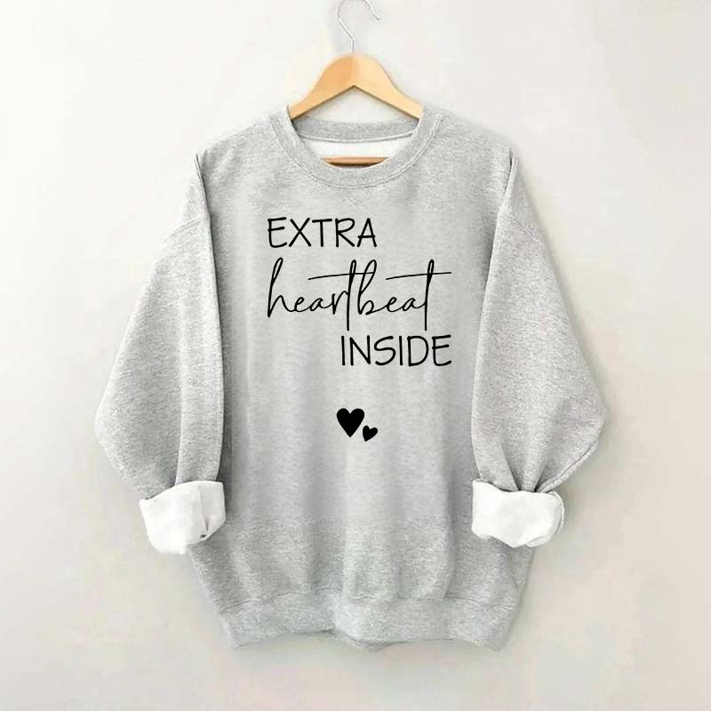 Extra Heartbeat Inside Minimalist Sweatshirt