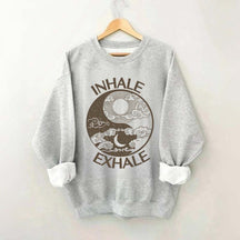 Inhale Exhale Yin And Yang Sweatshirt