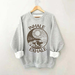 Inhale Exhale Yin And Yang Sweatshirt
