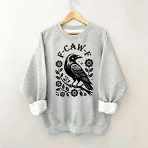 F-Caw-F Wildflowers Black Bird Sweatshirt