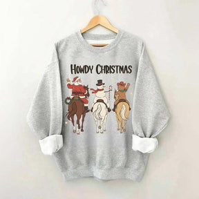 Howdy Christmas Western Cowgirl Rodeo Sweatshirt