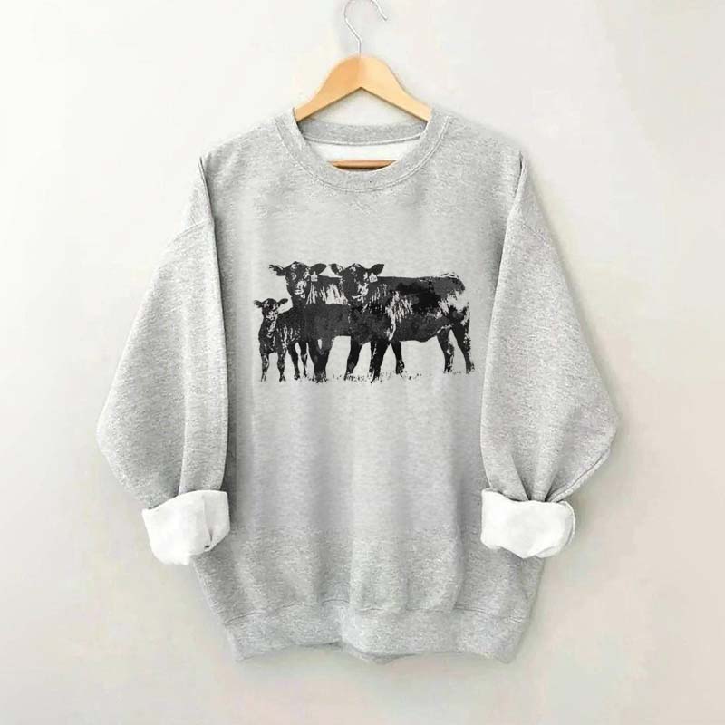 Cute Cow Western Country Love Sweatshirt