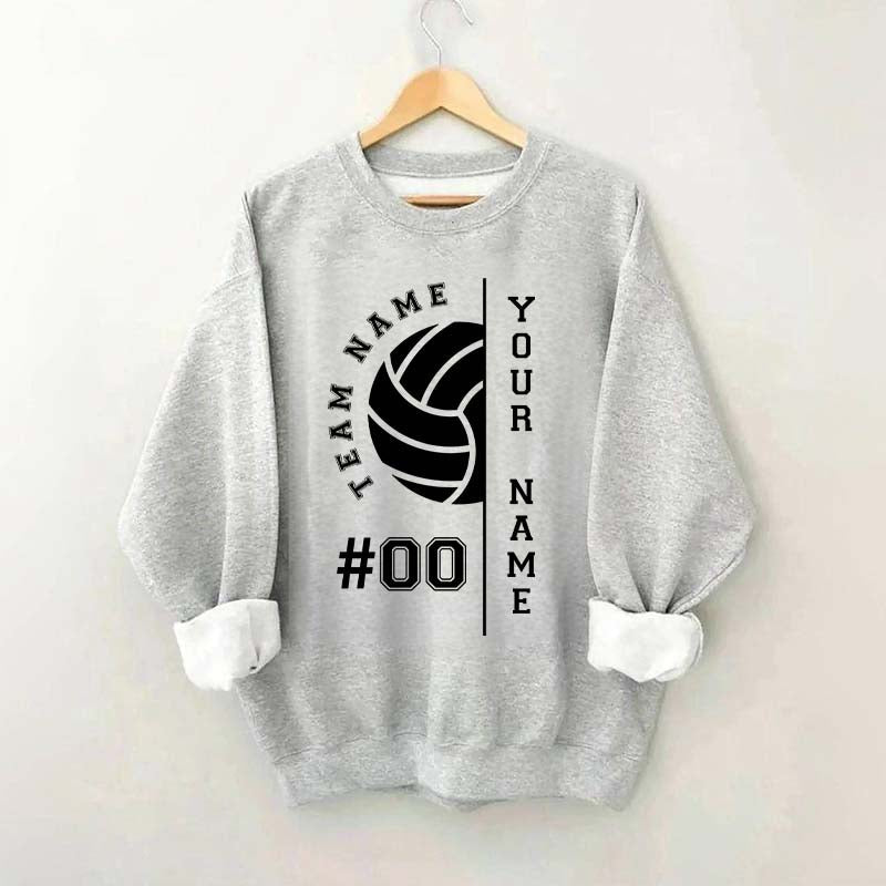 Custom Name Number Volleyball Sweatshirt