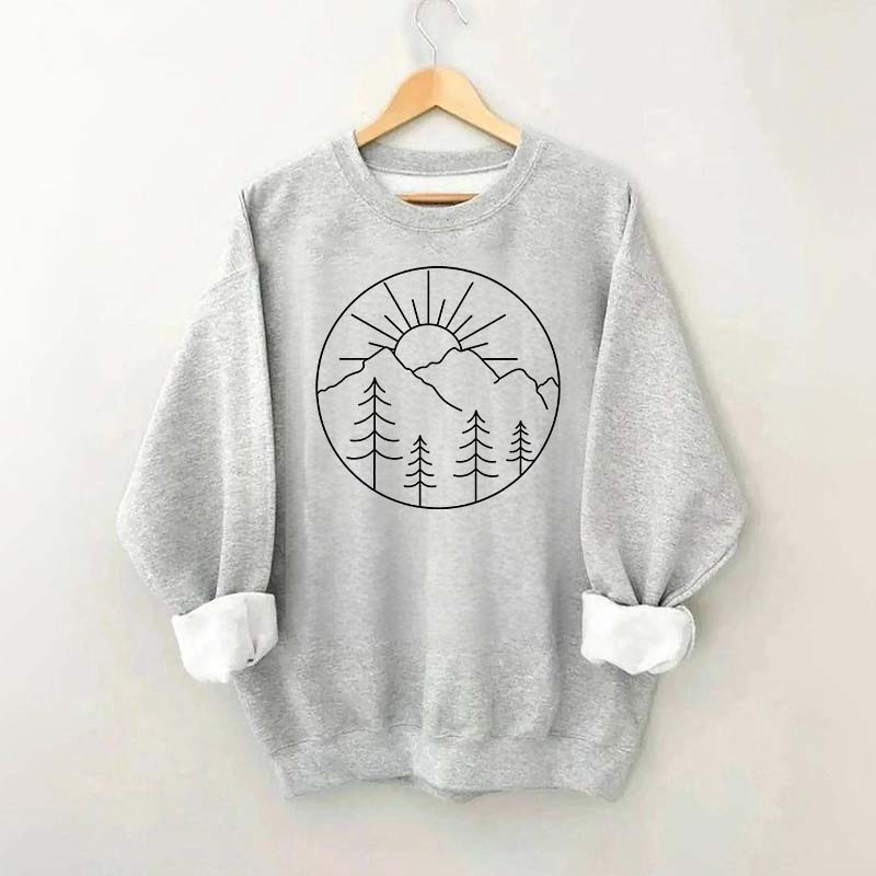 Adventure Mountain Sunshine Graphic Sweatshirt